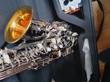 Naujai High-End Geriausių Profesionalių Alto Saksofonas Ženklas VI Modelis Juodas Nikelio Sidabro Klavišą E Butas Saksofonas Eb Sax Muzikos Instrumentas