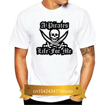 A Piratai Gyvenimas Man Mens Spausdinti Skull & Kaulai Vintage Stiliaus Marškinėliai Mados Naujų Viršuje Tees Tshirts