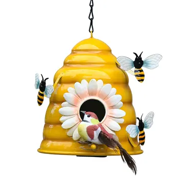 Paukščių Namai Ranka Meistriškai Geležies Lizdavietes Girliandos Birdhouse Išorės Dekoratyvinių Paukščių Namai Amadinų Laukinių Paukščių Hummingbirds