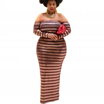 Afrikos Suknelės Moterims 2021Maxi Suknelė Moterų Blizgančiais Velniop Kaklo nuo Peties Backless Dienos Vakare Šalis Suknelė